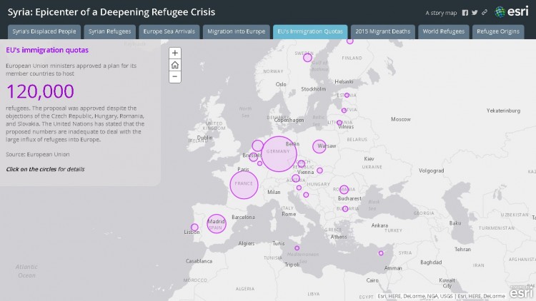 Tela do "Syria: Epicenter of a Deepening Refugee Crisis". Crédito Divulgação